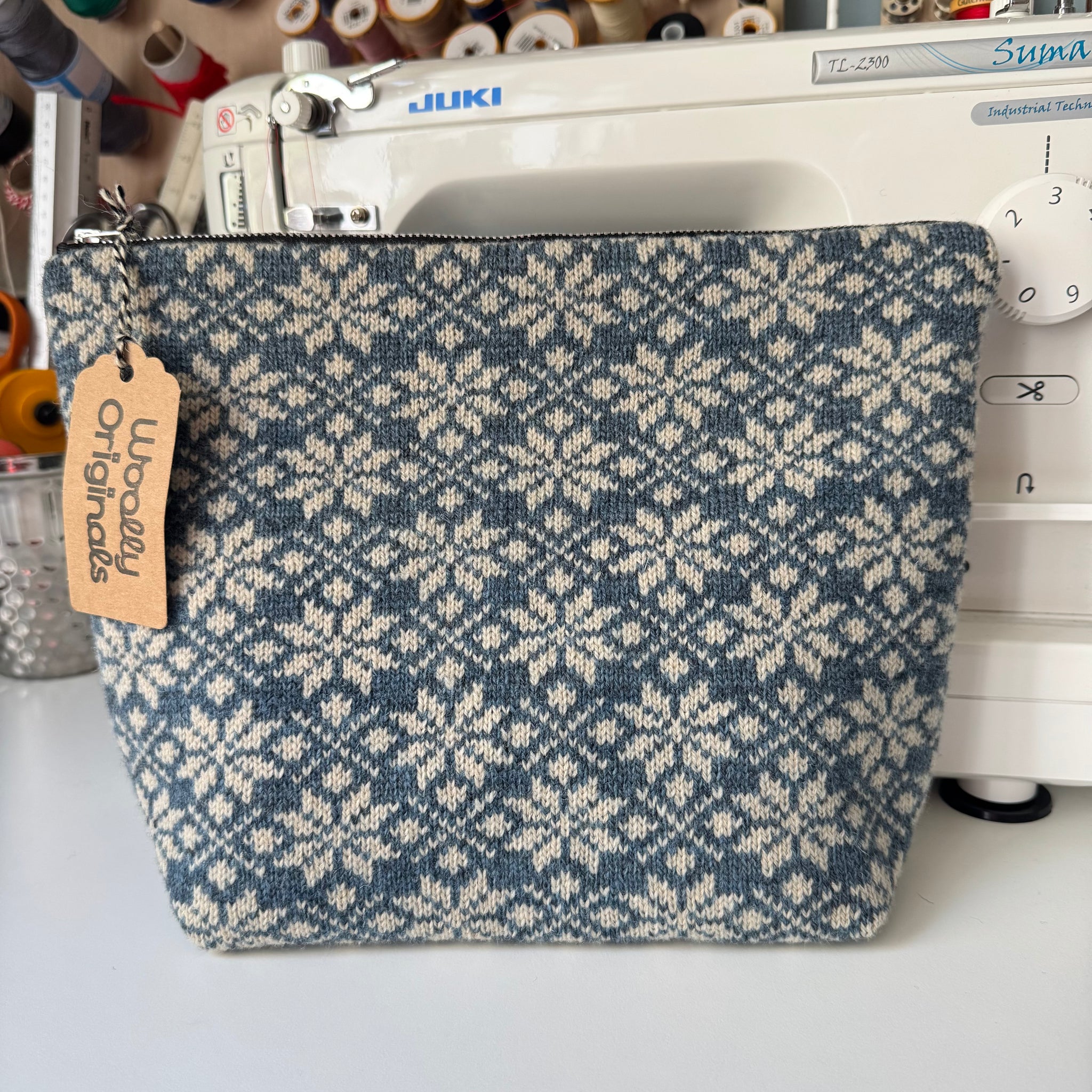 Saltire Star - Medium Project Bag - Indigo