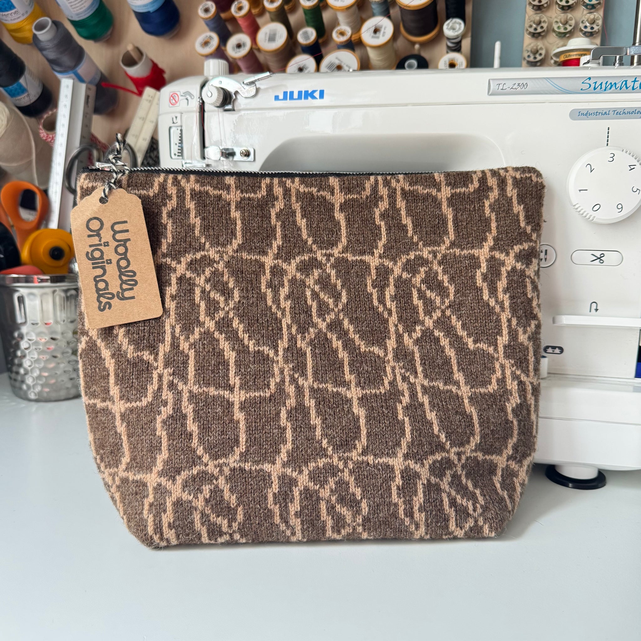 Mycelium - Medium Project Bag -  Orange & Brown
