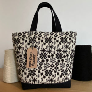 Inverewe Floristry - Large Project Bag with Handles - Lonk & Shetland Black